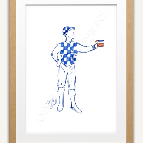 8"x10" Blue Old Fashioned Jocktail Print