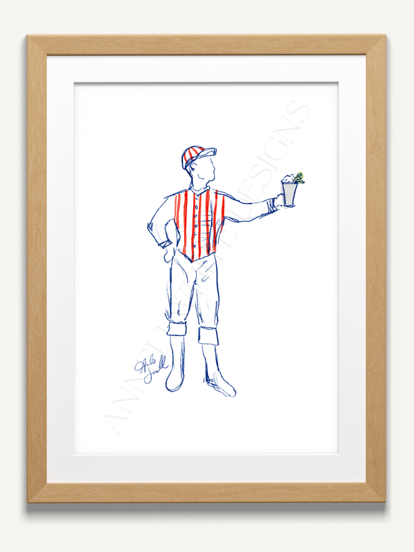 8"x10" Red Mint Julep Jocktail Print